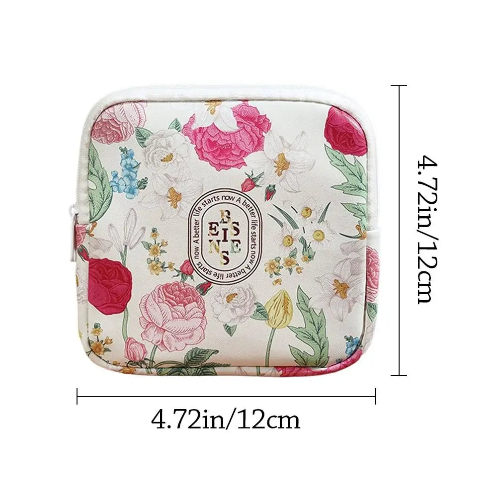 Zipper Pouch Sanitary Pads Bag Multipurpose Travel Coin Purse Storage Pouch Nixie