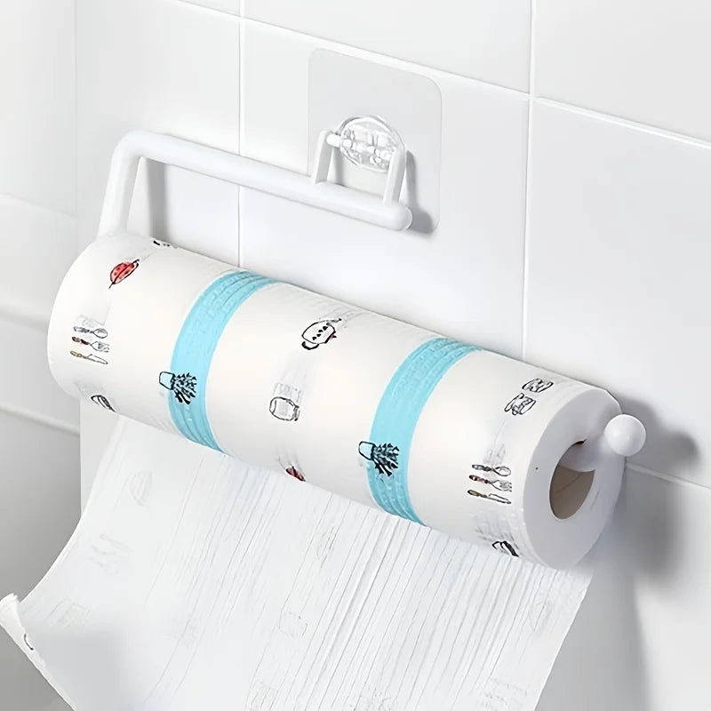Cabinet Paper Towel & Toilet Roll Holder – Plastic Rack Paper Roll Holder Nixie
