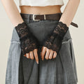 Detachable Lace Wrist Cuffs – False Sleeve Cuffs for Women Lace Wrist Cuffs Nixie Black