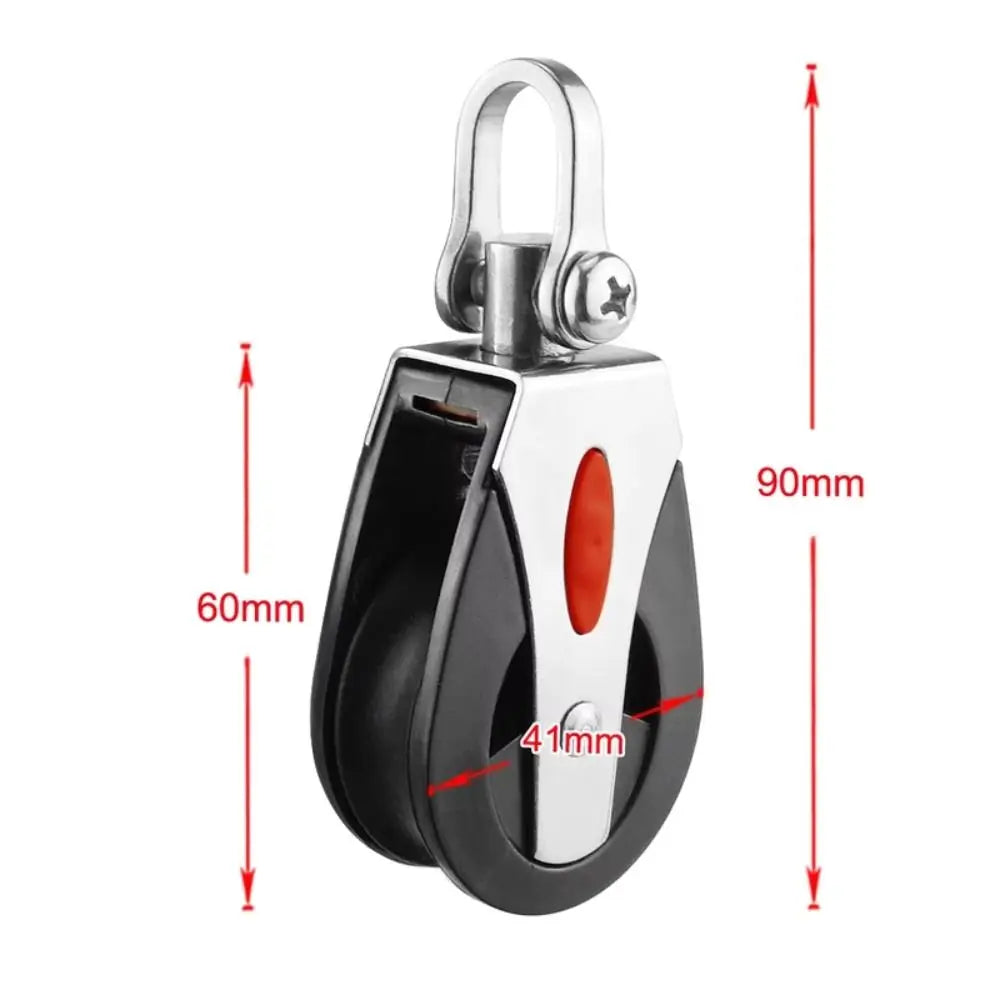 Heavy Duty Stainless Steel Swivel Pulley Block – 1500 lb WLL Swivel Pulley Block Nixie