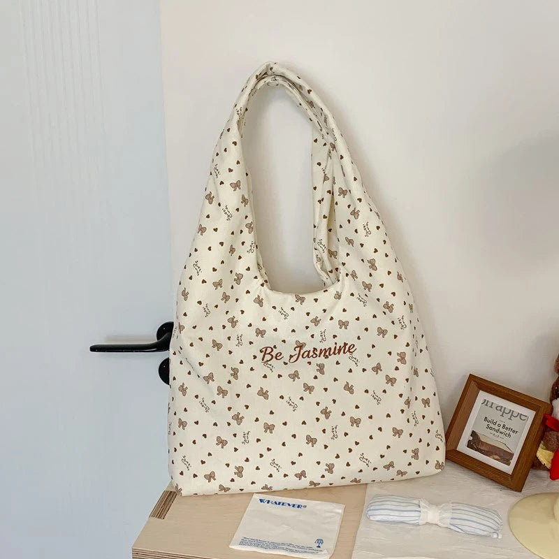 Korean Style Corduroy Tote Bag – Women's Casual Shoulder Bag Corduroy Tote Bag Nixie