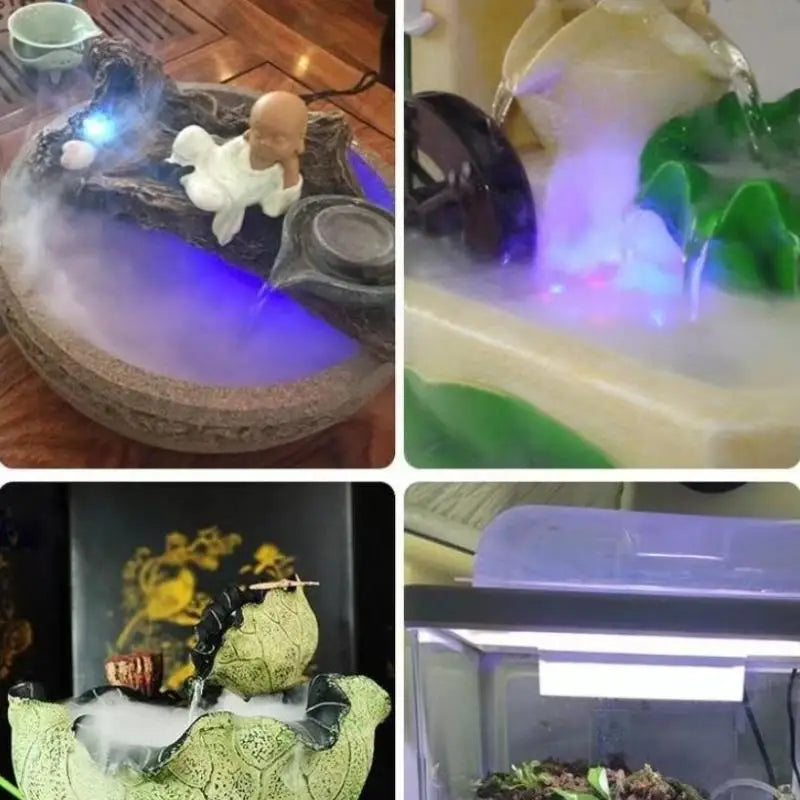 USB Ultrasonic Mist Maker Fogger with 4 LED Lights | Atomizer Ultrasonic Mist Maker Nixie