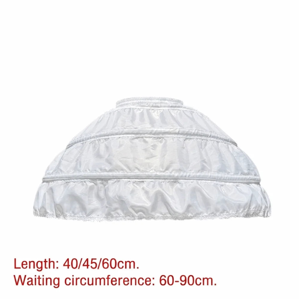 Lolita Hoop Petticoat White Crinoline Underskirt – Cosplay & Wedding Crinoline Petticoat Nixie