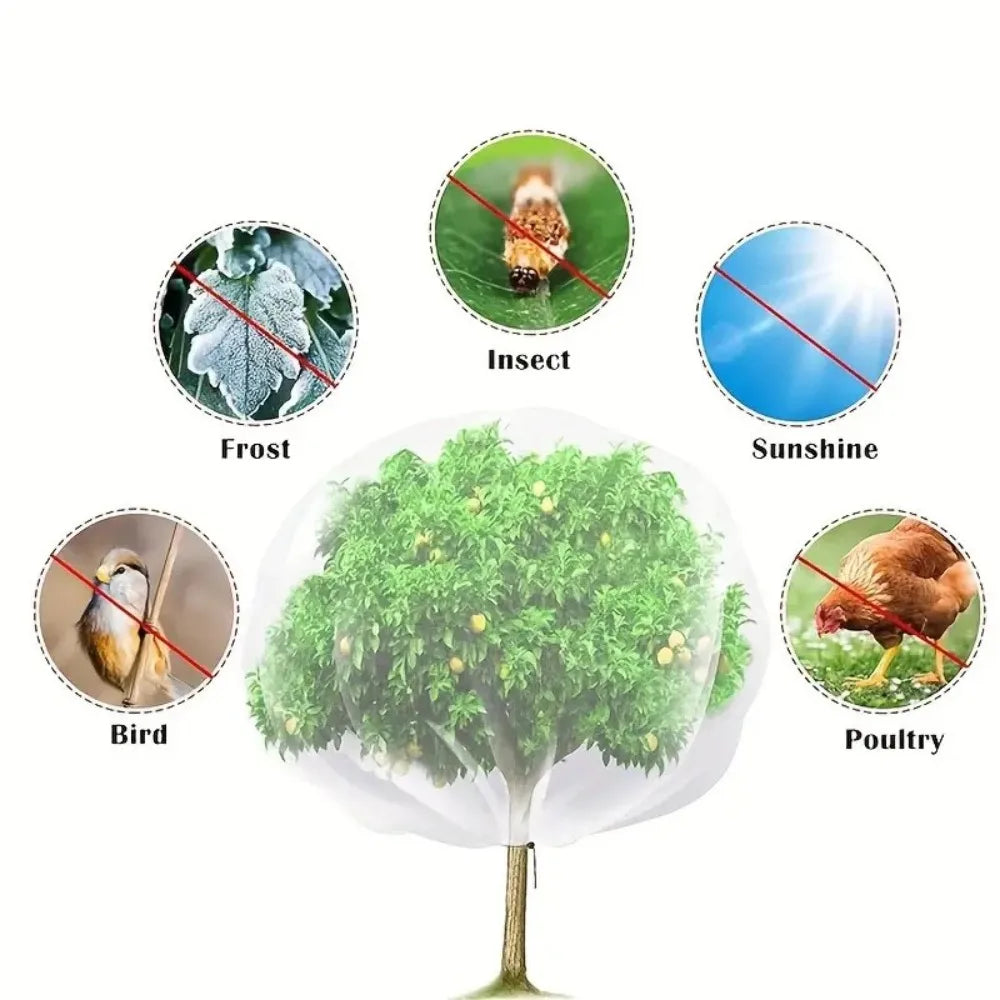 Zip Drawstring Plant Insect Screen Net Cover – Garden Protection