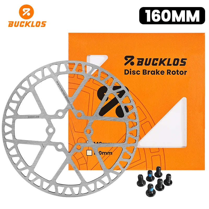 BUCKLOS 160mm 6-Bolt Ultralight MTB Bike Brake Rotor Disc Bike Brake Rotor Nixie 160MM SILVER