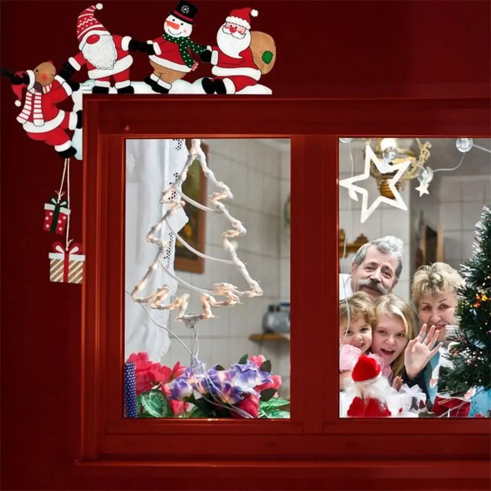 Santa Christmas Door Corner Decor Wooden Pendant Sign