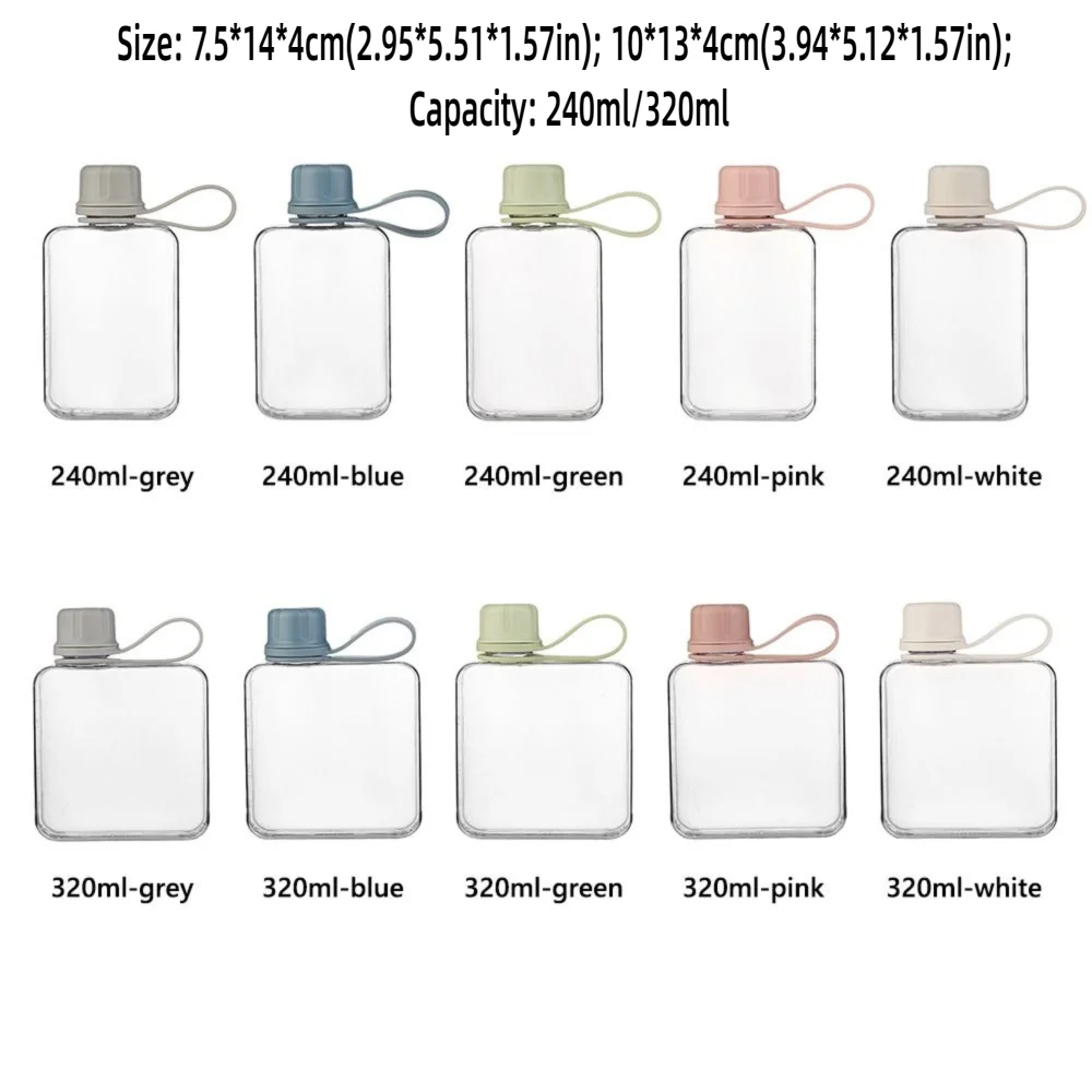 Portable Rectangle Plastic Water Bottle 240ml/320ml – Fruit Tea Cup