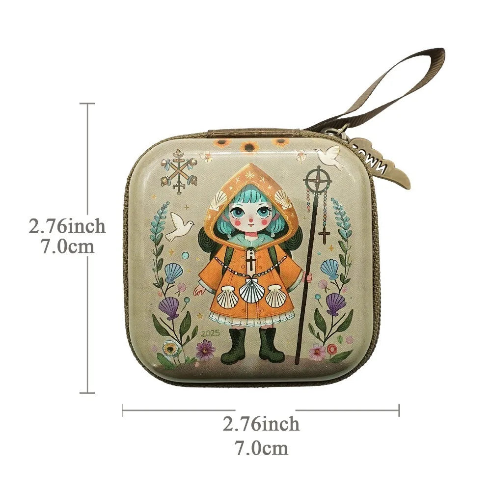 Virgin Mary Rosary Storage Bag – Zippered Christian Gift Box