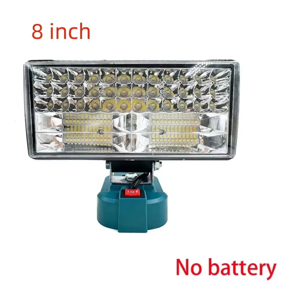 LED Work Light 4/8 Inch for Makita 18V Battery + 2 USB Ports LED Work Light Nixie 8 Inch