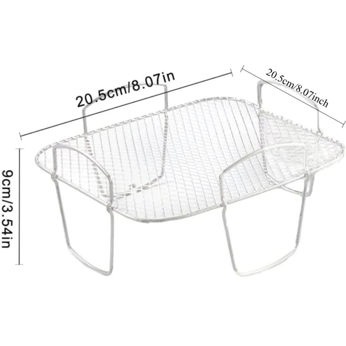 Air Fryer Basket Set – Nonstick Steel Grill Tray & Wire Rack
