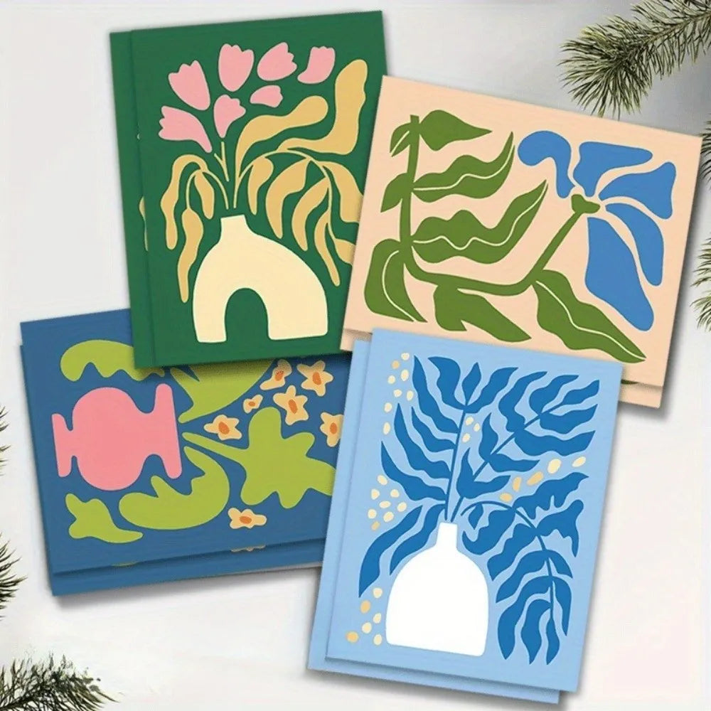 Boho Floral Thank You Cards with Envelopes — 12 or 24 Pack Greeting Card Set Nixie