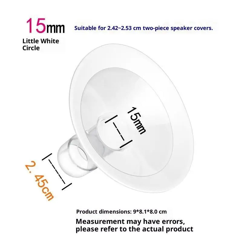 BPA-Free Breast Pump Flange Replacement – Universal PP Shield Breast Pump Flange Nixie 15mm No plug