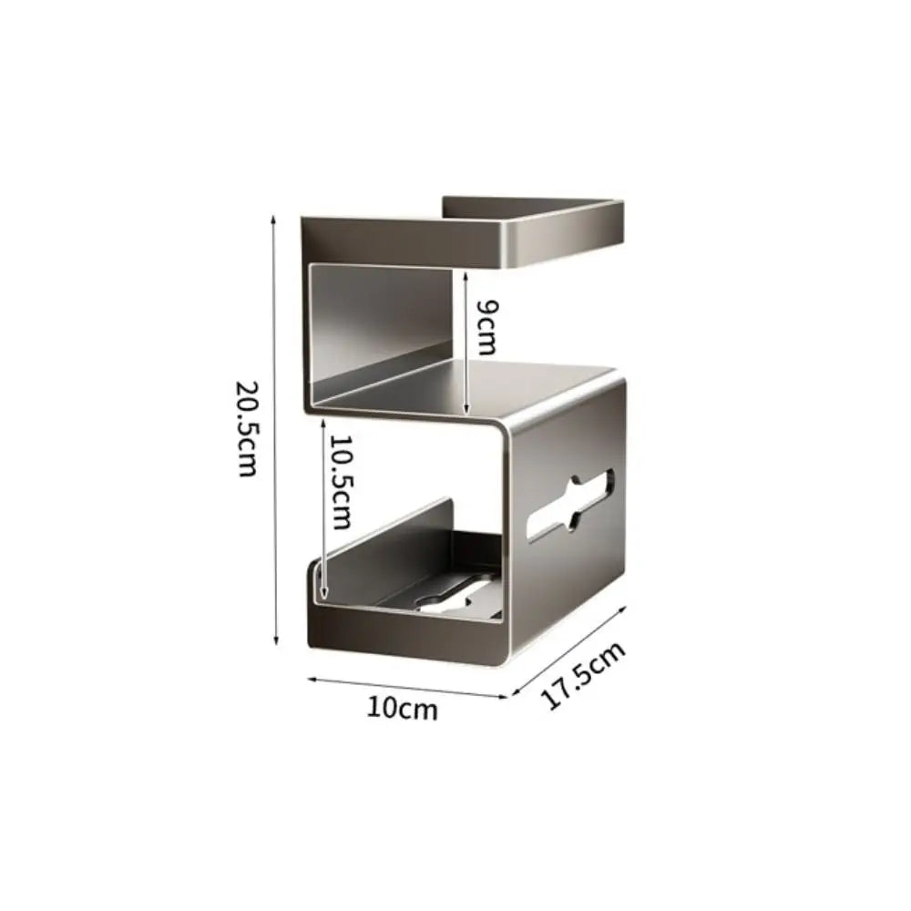 No-Drill Wall-Mounted Toilet Paper Holder with Phone Shelf Toilet Paper Holder Nixie