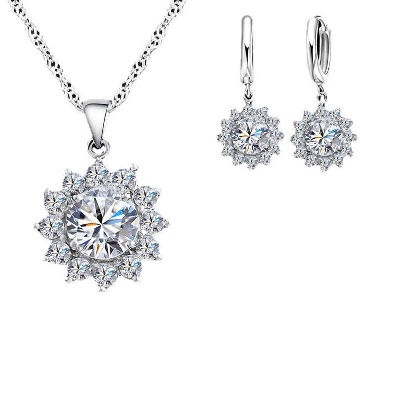 Sunflower CZ Jewelry Set – Necklace, Earrings & Ring for Women Jewelry Set Nixie Jewelry Set