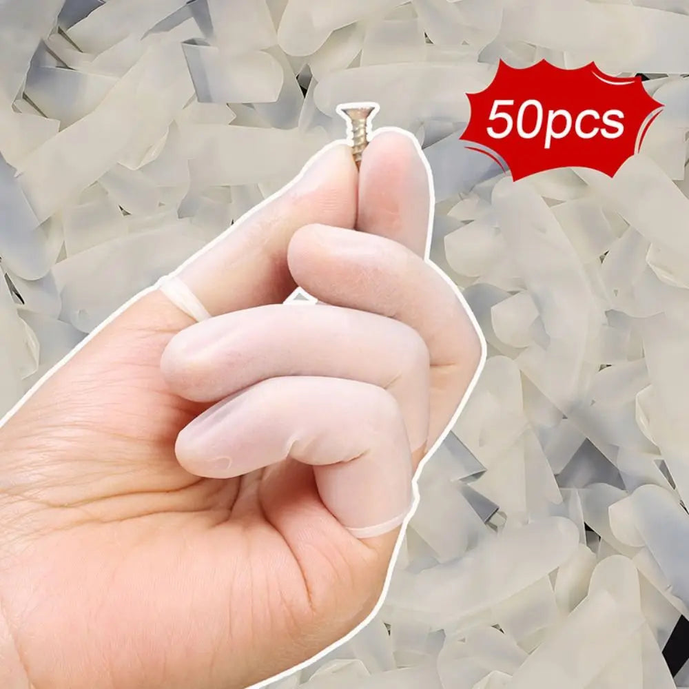 50Pcs Disposable Latex Finger Sleeves – Non-Slip Frosted Cots Latex Finger Cots Nixie