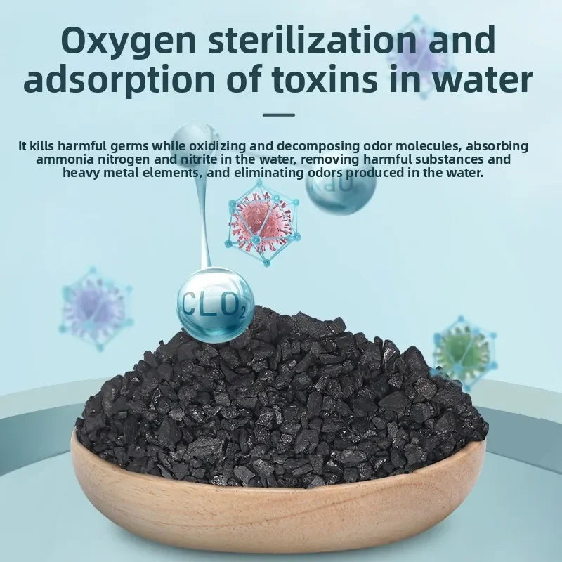 Coconut Shell Activated Carbon Filter Media for Fish Tank – 1L