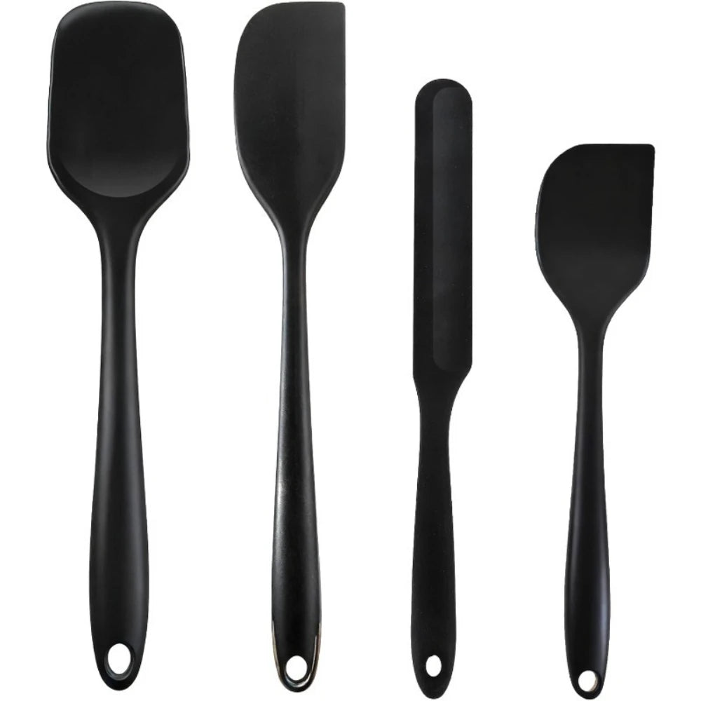 4-Piece Silicone Cooking Utensil Set – Heat-Resistant Spatulas Silicone Spatula Set Nixie black