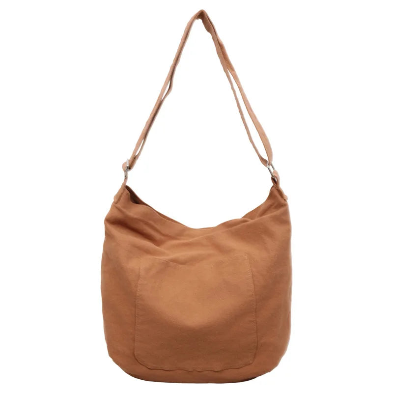 Retro Canvas Crossbody Bag – Large Capacity Shoulder Bag