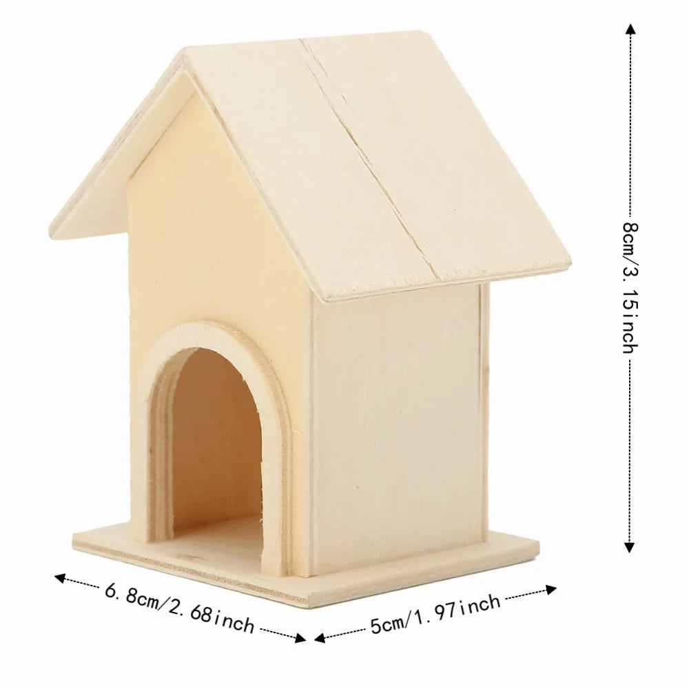 5-Pack Unfinished Wooden Birdhouses | DIY Patio Bird Decor