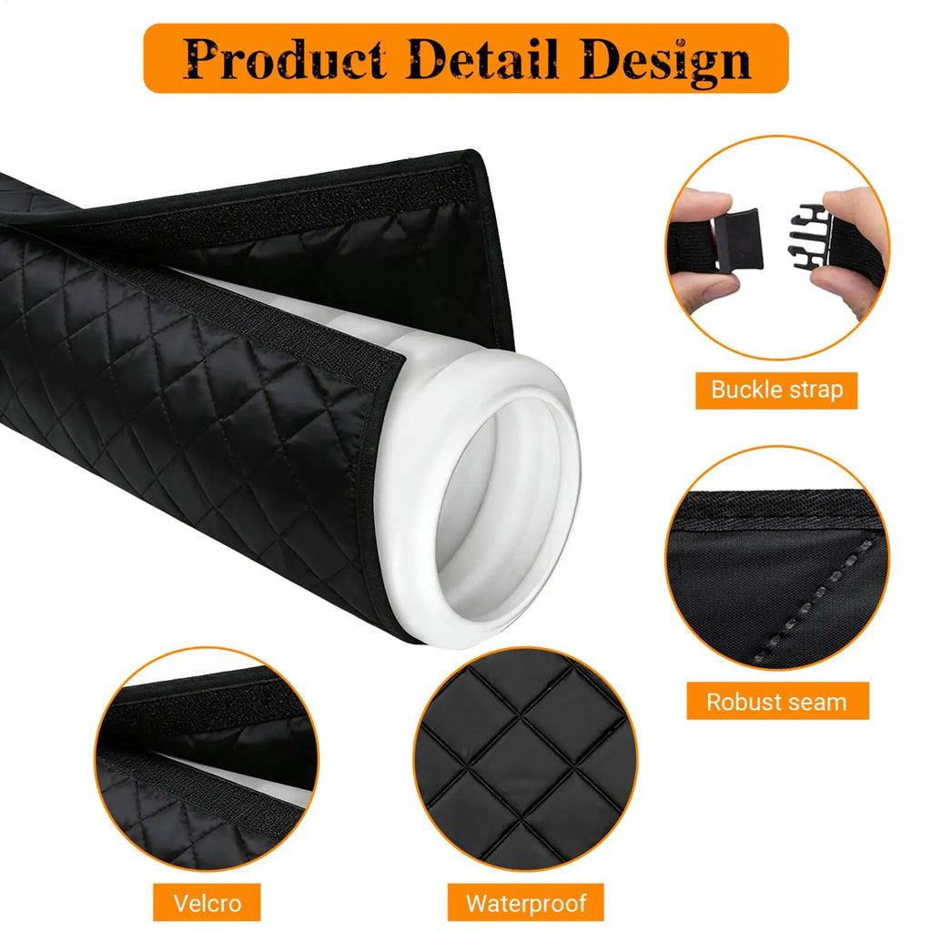 Portable AC Hose Insulation Quilted Thermal Cover Sleeve