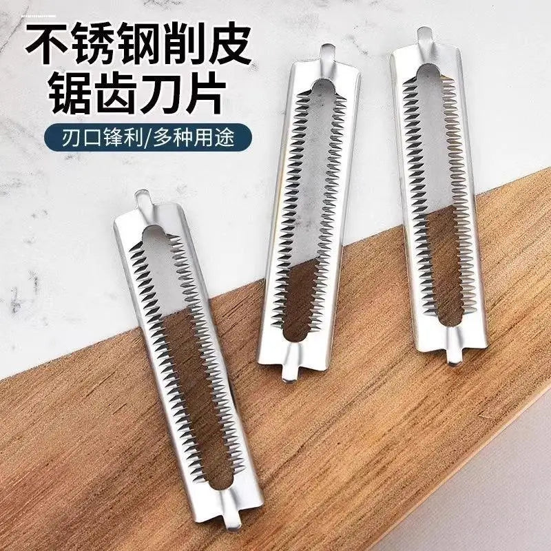 10-Pack Stainless Steel Double Peeler Blades – Kitchen Tool Peeler Blades Nixie