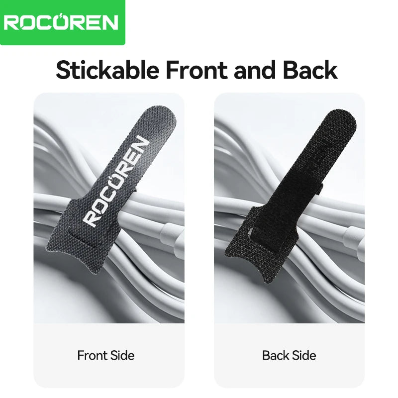 Rocoren 40Pcs Cable Organizer Wire Winder & Cord Ties