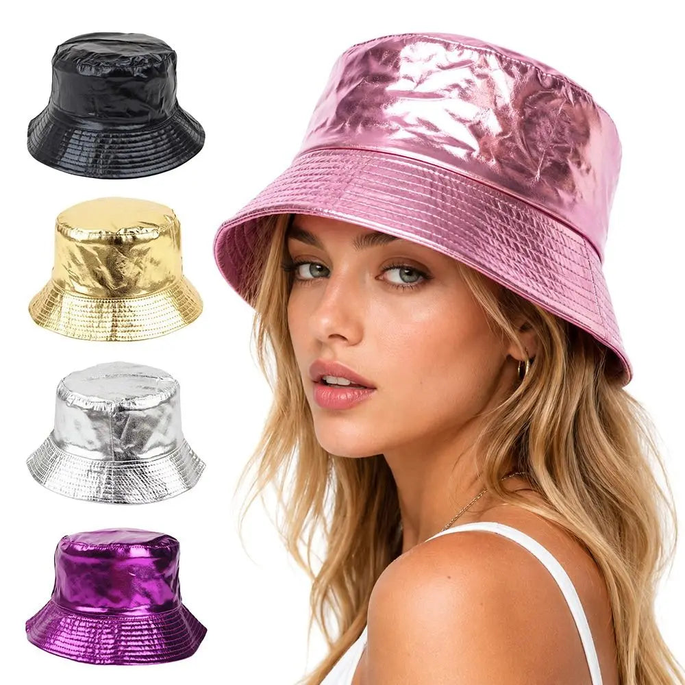 Reversible Bucket Hat UPF 50+ Metallic Harajuku Style Unisex Reversible Bucket Hat Nixie