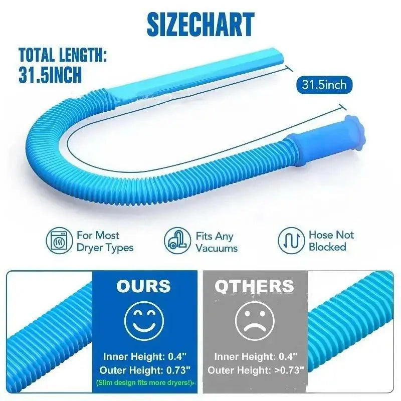 Flexible Dryer Vent Cleaner Hose | Vacuum Lint Removal Tool