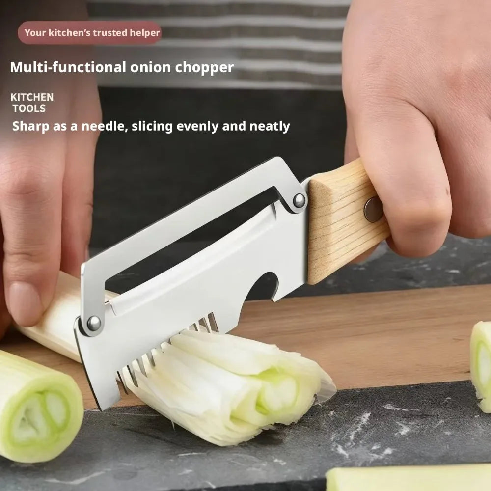 2-in-1 Paring Knife & Peeler | Stainless Steel Wood Handle Paring Knife Peeler Nixie