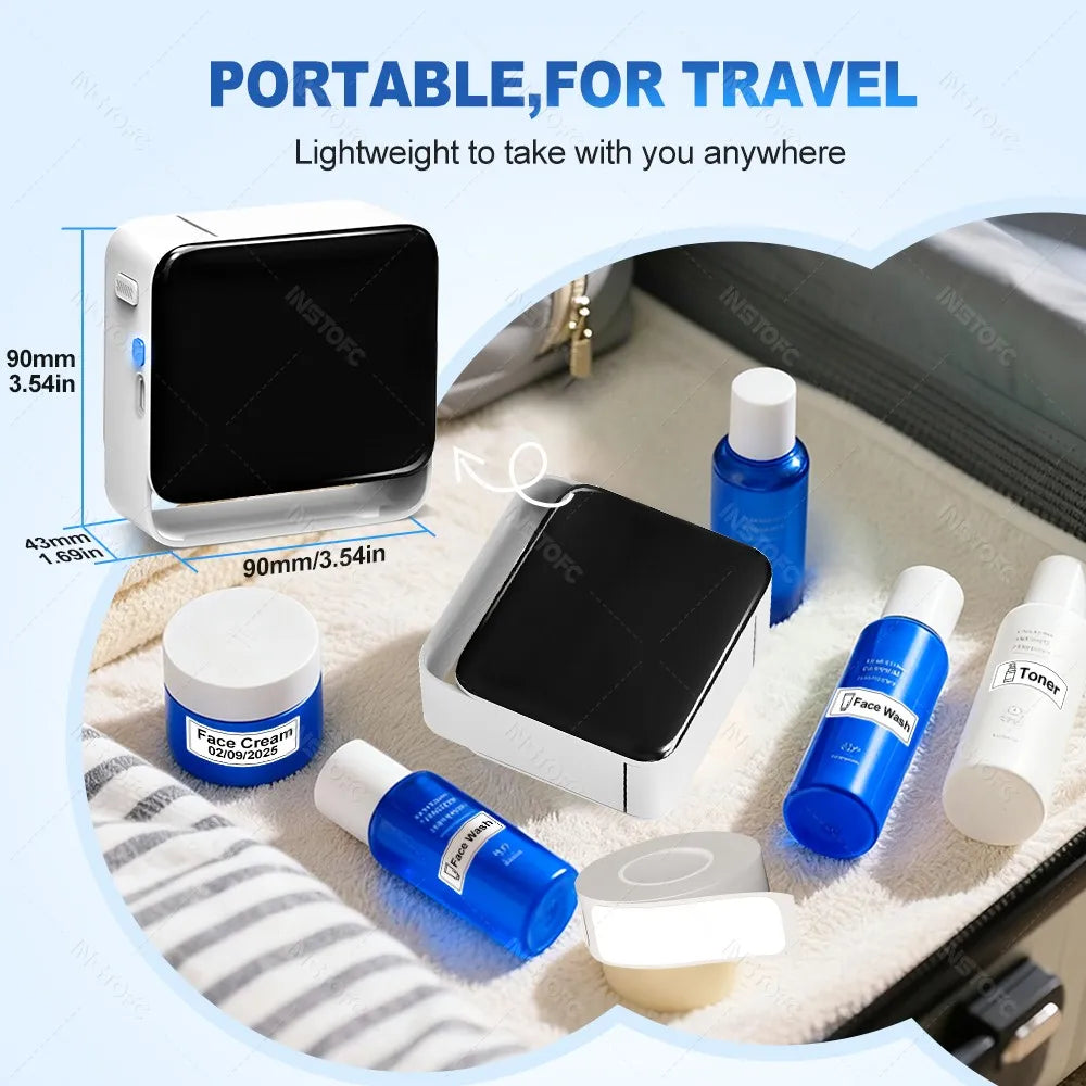 INSTOFC Y12 Wireless Bluetooth Thermal Label Printer Portable