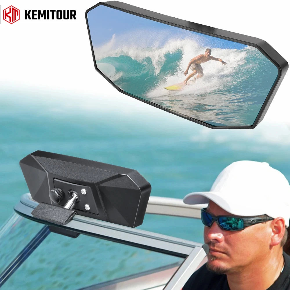 Universal Marine Boat Rearview Mirror – Ski & Pontoon Fit Marine Boat Mirror Nixie