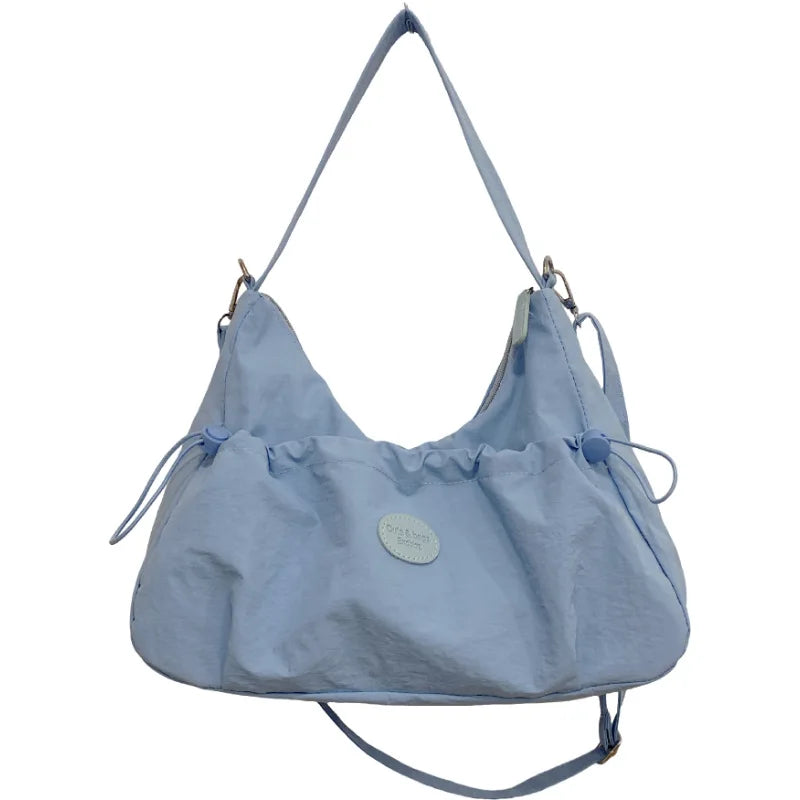 Japanese Pleated Crossbody Bag – Lightweight Women's Shoulder Bag Crossbody Shoulder Bag Nixie Blue