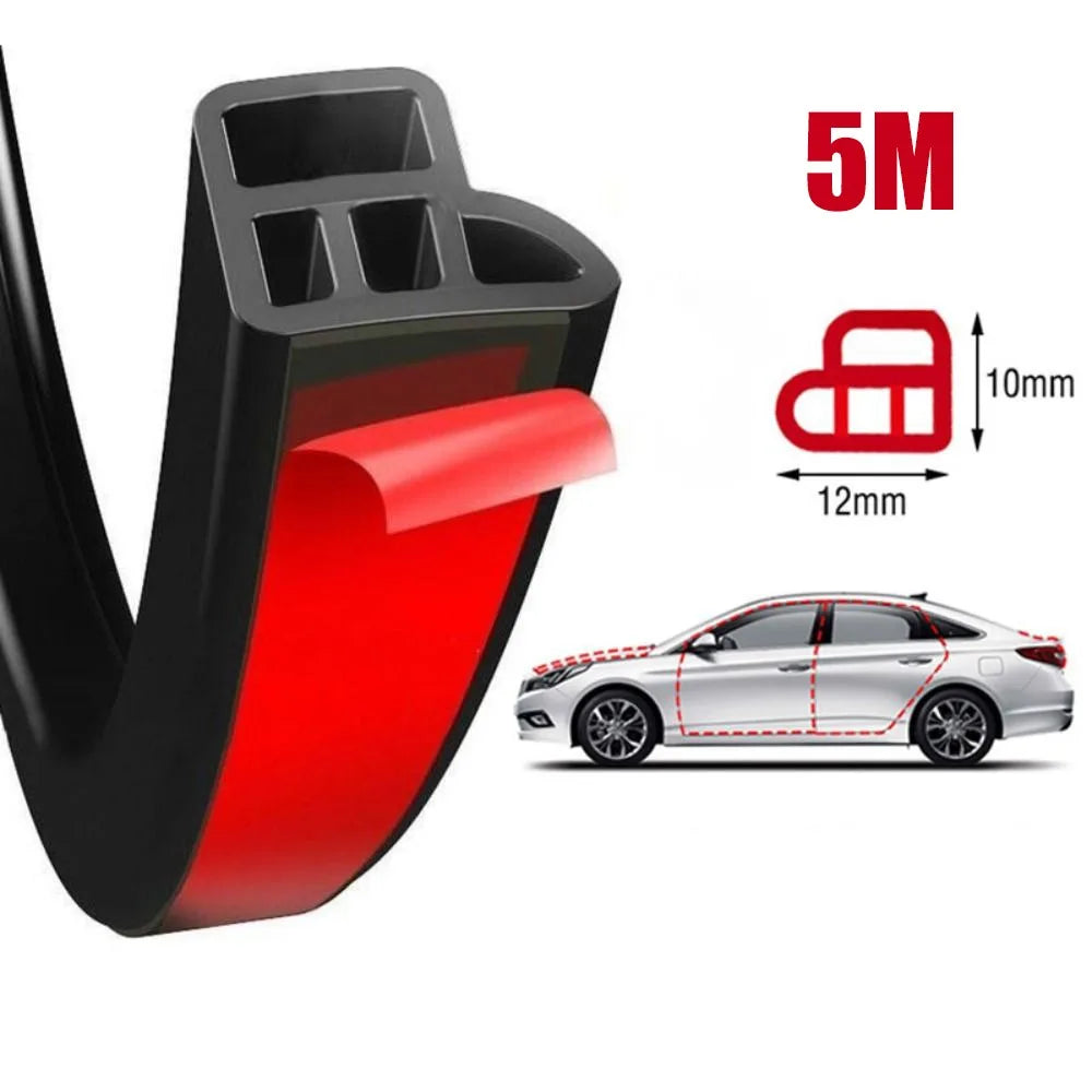 Car Door Seal Strip 5M/10M Rubber Soundproof Weather Strip Car Weather Strip Nixie 5m