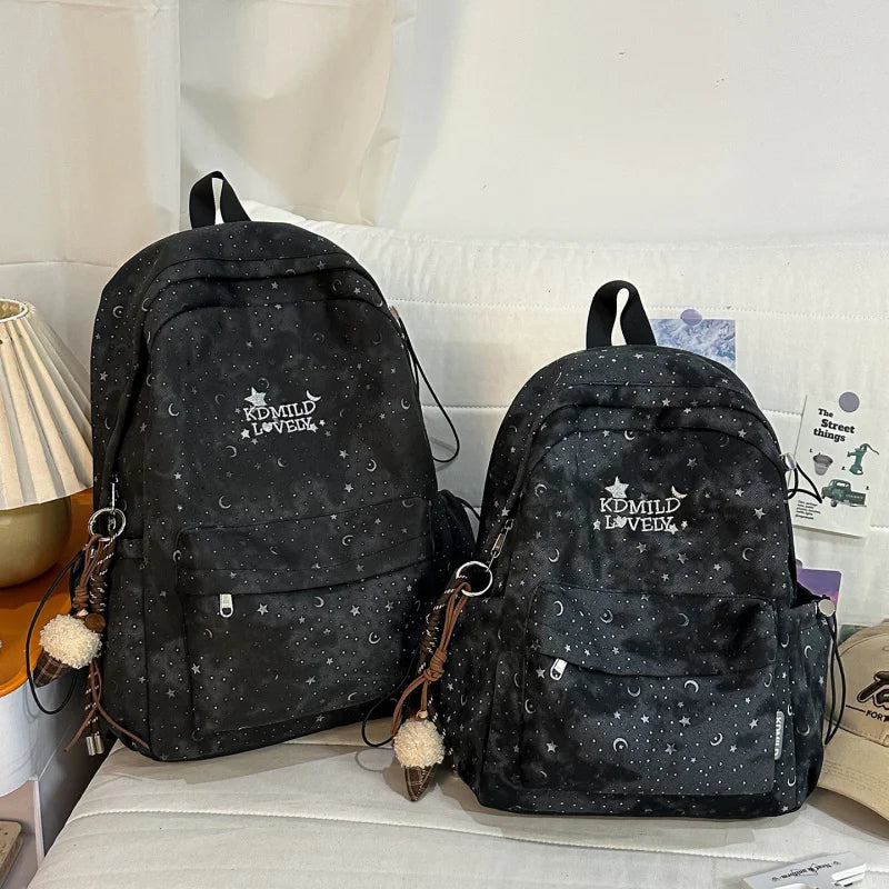 Nixie Tie-Dye Star Backpack – School & College Nylon Bag Tie-Dye Backpack Nixie