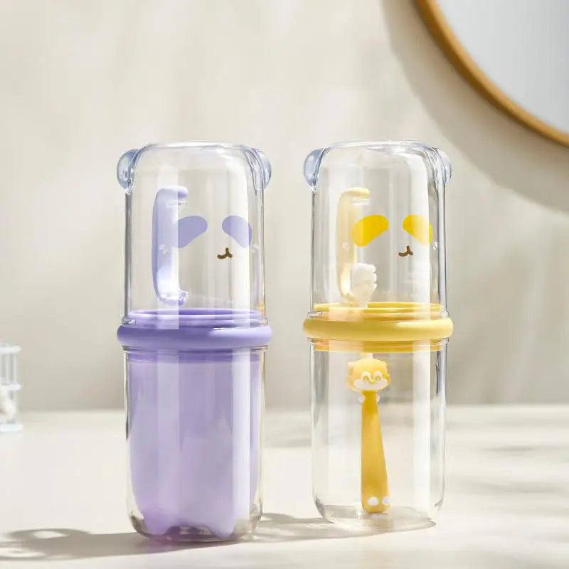 Kids Cartoon Toothbrush Storage Box Set with Mouthwash Cup Toothbrush Storage Set Nixie