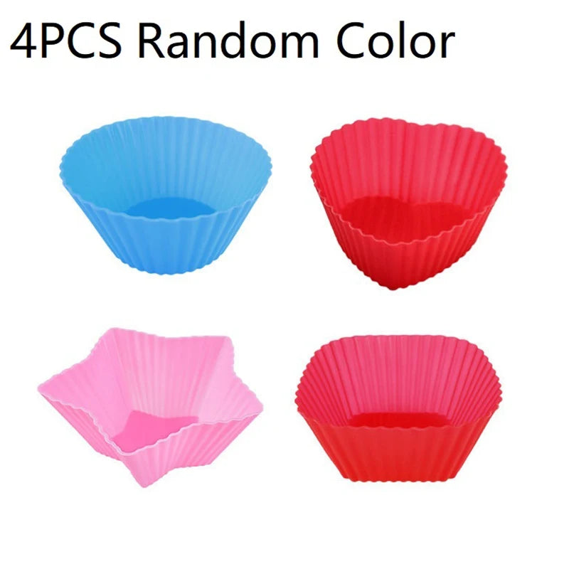 Silicone Bento Box Dividers & Cupcake Liners – 3/4 PCS Silicone Bento Dividers Nixie 4PCS Random Color