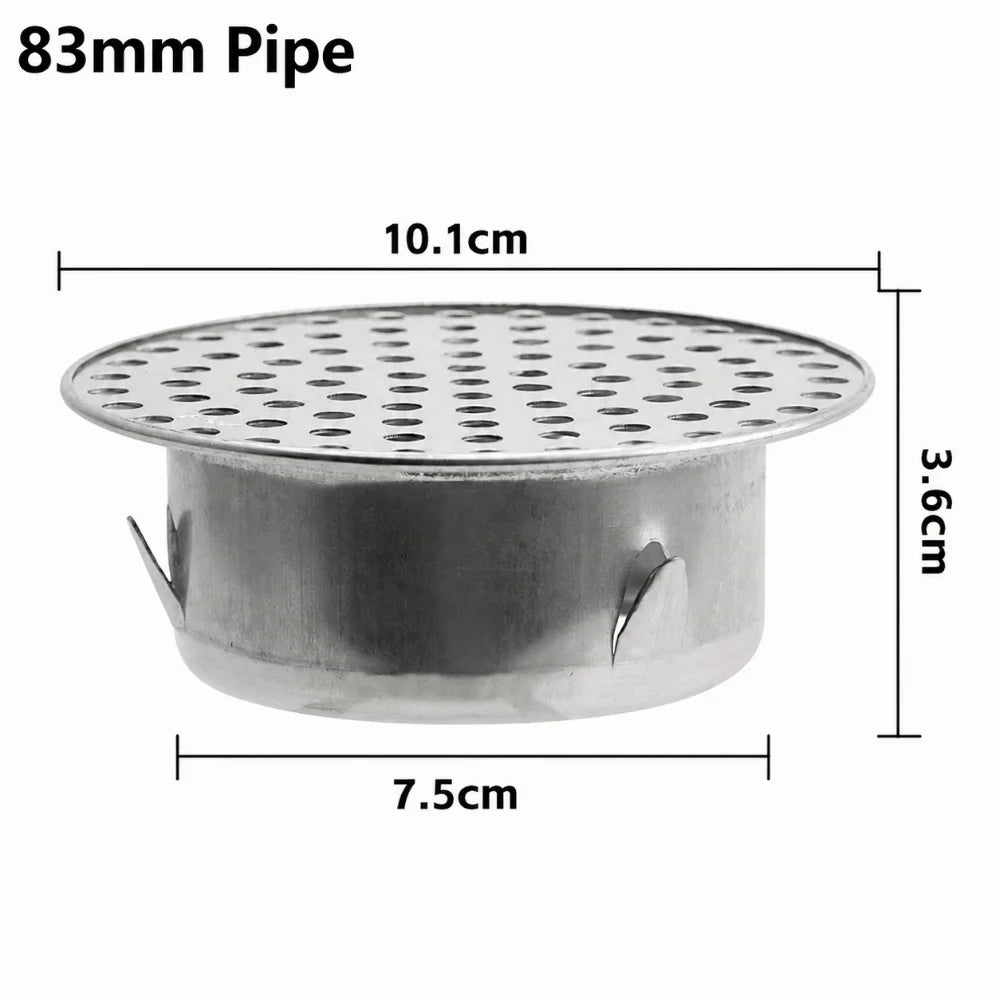 304 Stainless Steel Round Gutter Guard Drain Mesh Cover Gutter Guard Drain Cover Nixie 83mm Pipe