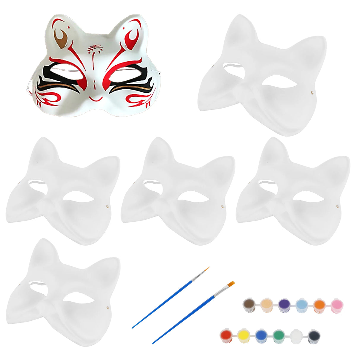DIY Animal Blank Masks Set – 6 or 32 Pcs for Kids' Parties DIY Craft Mask Kit Nixie