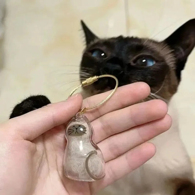 Pet Hair Keepsake Capsule Keychain – Dog Memorial Pendant Pet Keepsake Keychain Nixie
