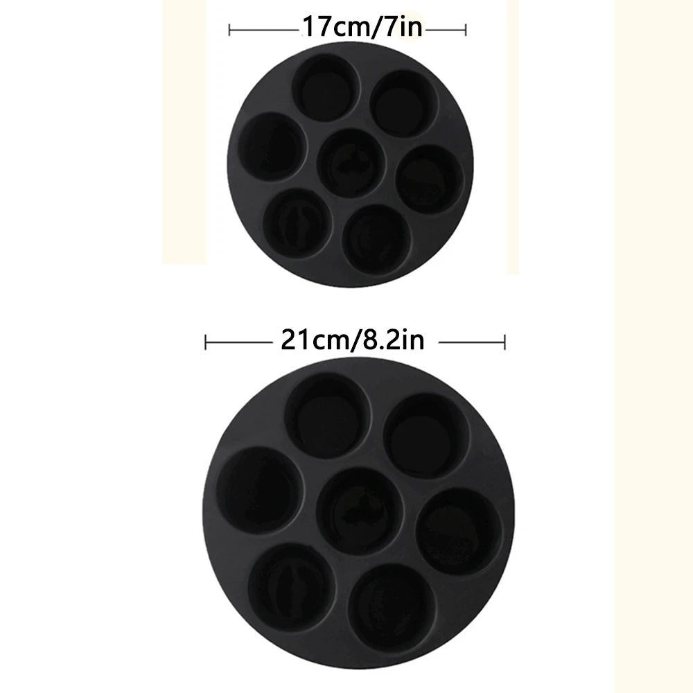 7-Hole Silicone Baking Mold – Air Fryer & Microwave Safe Silicone Baking Mold Nixie
