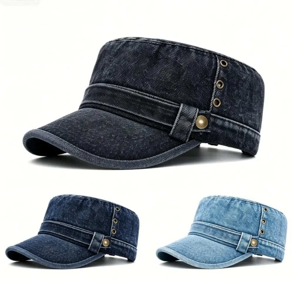 Unisex Flat Top Cadet Baseball Cap – Adjustable One Size