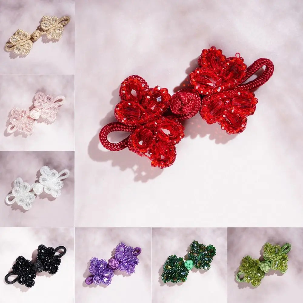 Chinese Style Beaded Shank Buttons for DIY Sewing | 1 Pair Decorative Sewing Buttons Nixie