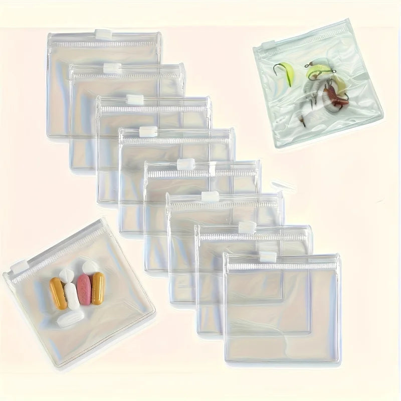 10-Piece Portable Travel Medicine Organizer Bag Set – Clear Medicine Organizer Bag Nixie
