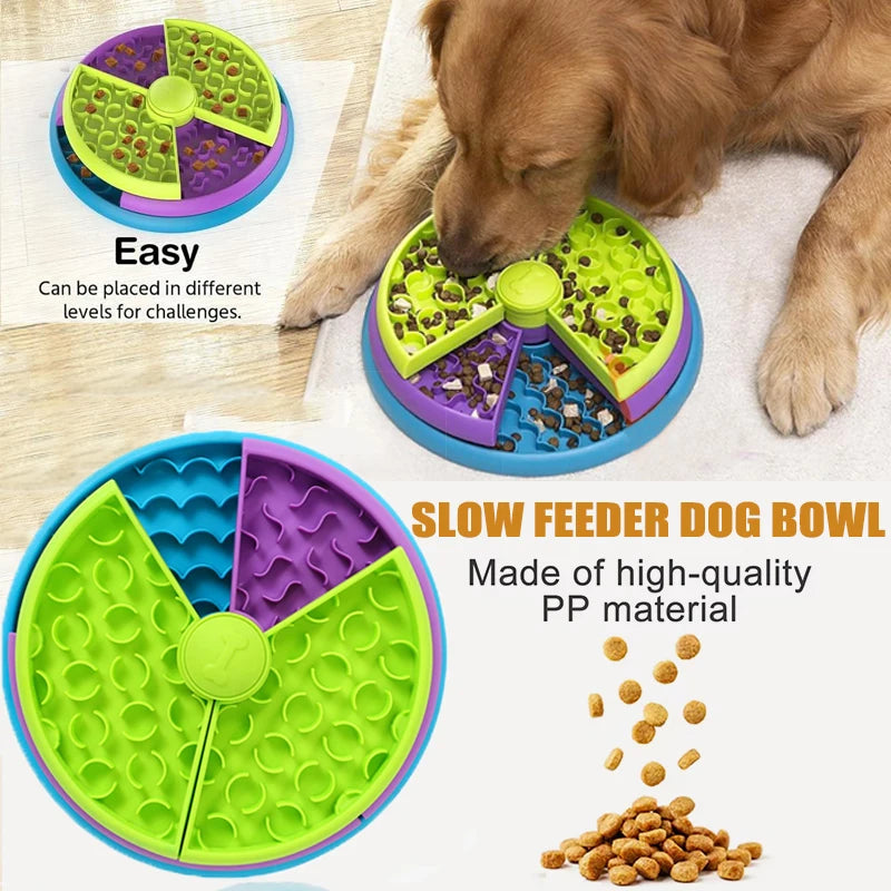 Nixie Slow Feeder Puzzle Dog Bowl – 3-Layer Treat Dispenser Puzzle Slow Feeder Bowl Nixie
