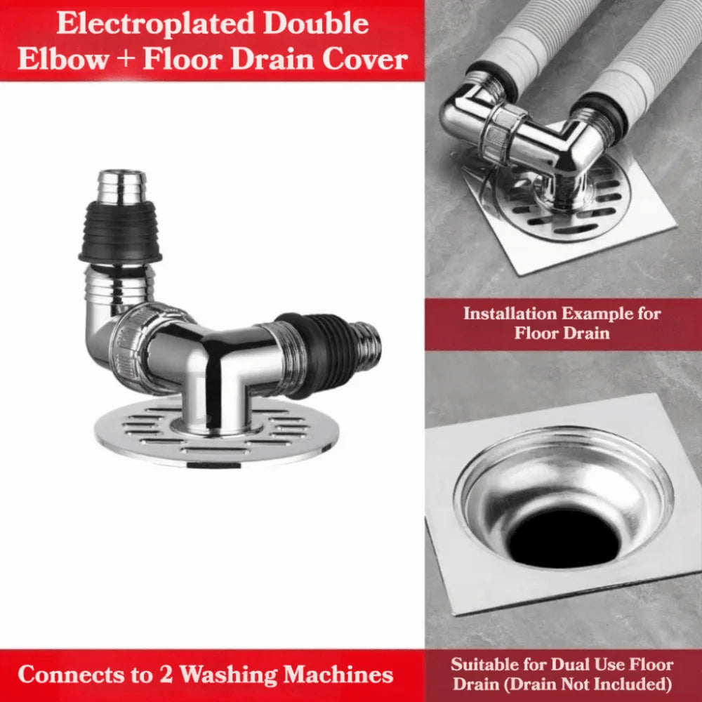 3-Way Washing Machine Drain Cover Odor-Proof Universal Adapter Drain Cover Adapter Nixie B