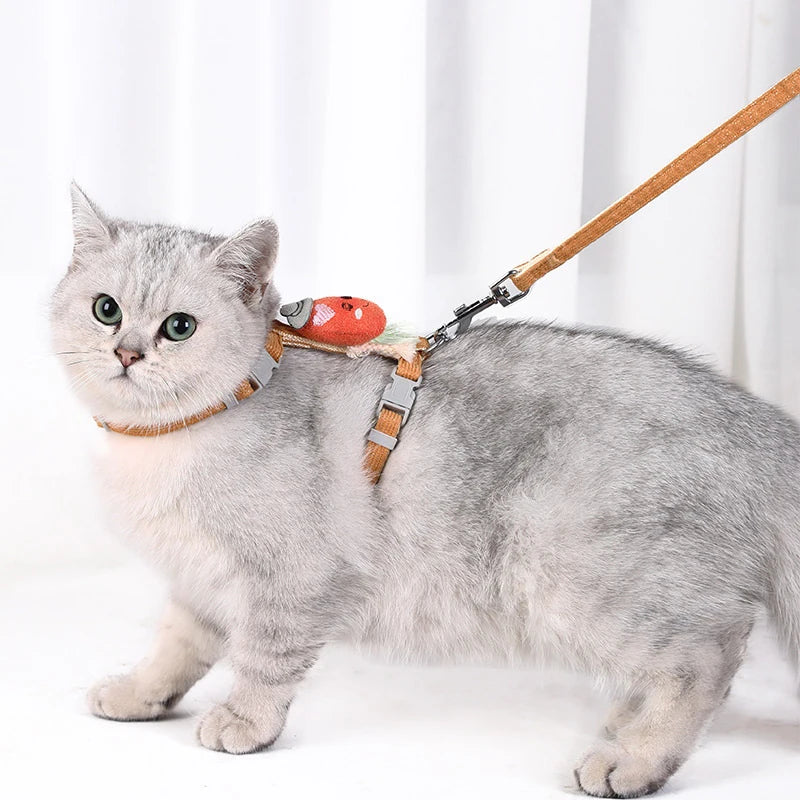 Adjustable Escape-Proof Cat Harness & Leash Set | Soft Vest