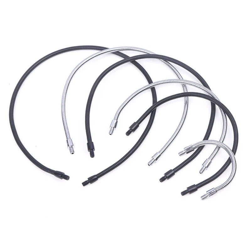 M4 Flexible Gooseneck Microphone Hose – Black & Silver, 10–40cm Gooseneck Microphone Hose Nixie