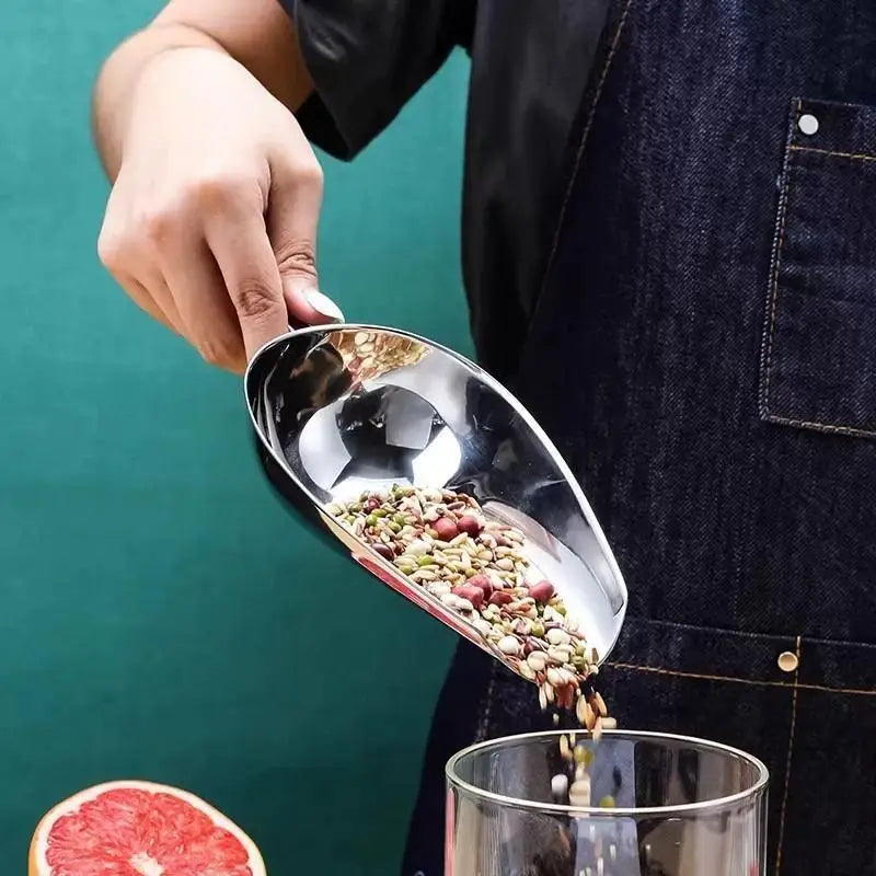 Stainless Steel Ice Scoop with Anti-Slip Handle | Kitchen & Bar Ice Scoop Nixie