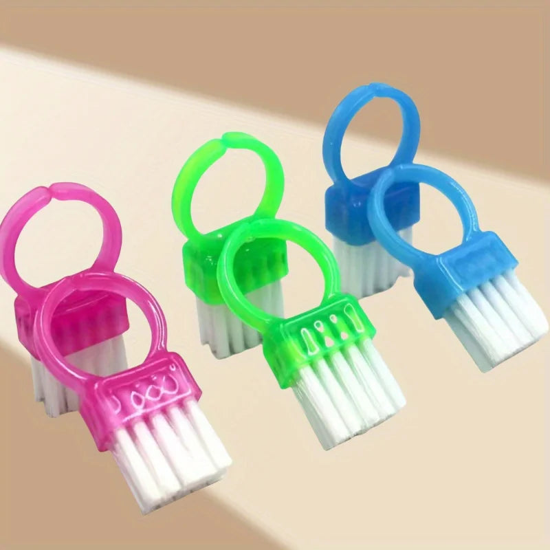 10Pc Mini Ring Nail Brush Set – Finger Grip Dust Cleaner | Nixie Nail Brush Set Nixie