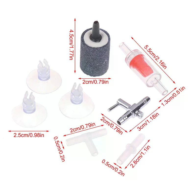 Aquarium Air Pump Kit – Air Stone, Aerator, Check Valve & Tubing